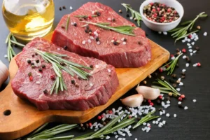 Steak in der Heißluftfritteuse zubereitet