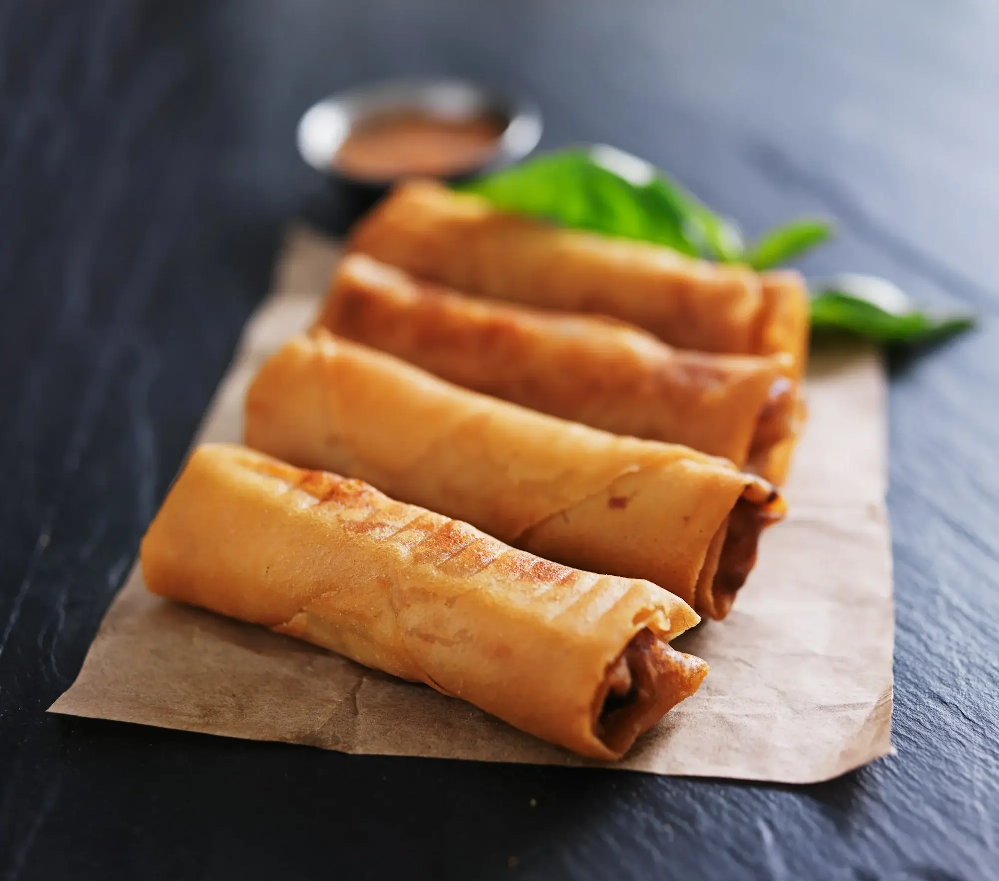 Frühlingsrolle Heißluftfritteuse knusprig zubereitet