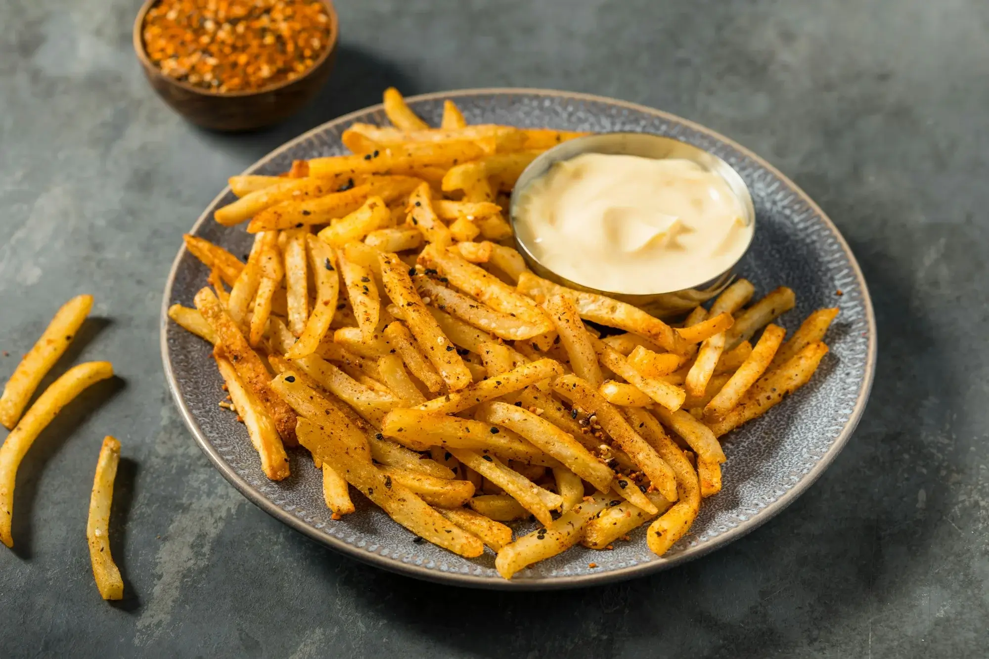 TK-Pommes in der Heißluftfritteuse perfekt zubereitet.